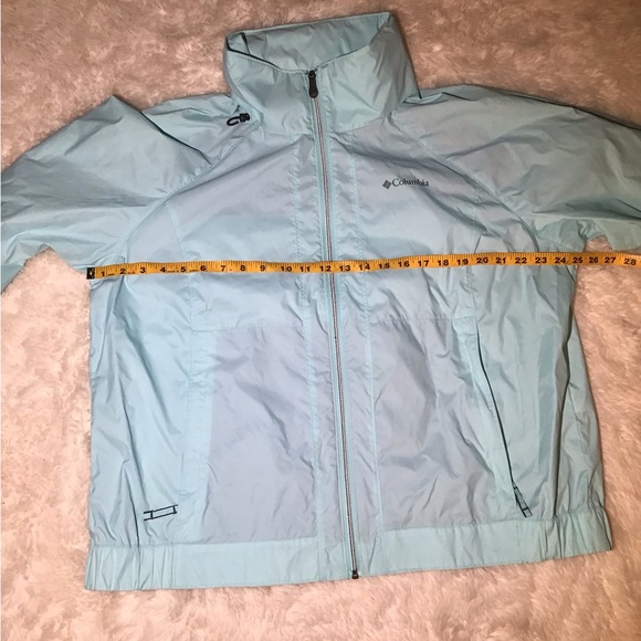 Columbia light blue rain jacket size 2X - Picture 3 of 5